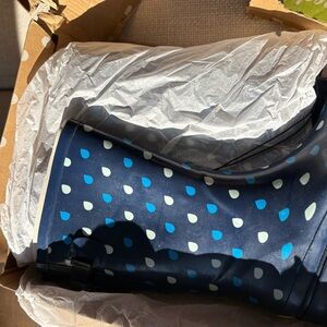 Source Unknown Blue Polka Dot Rain Boots